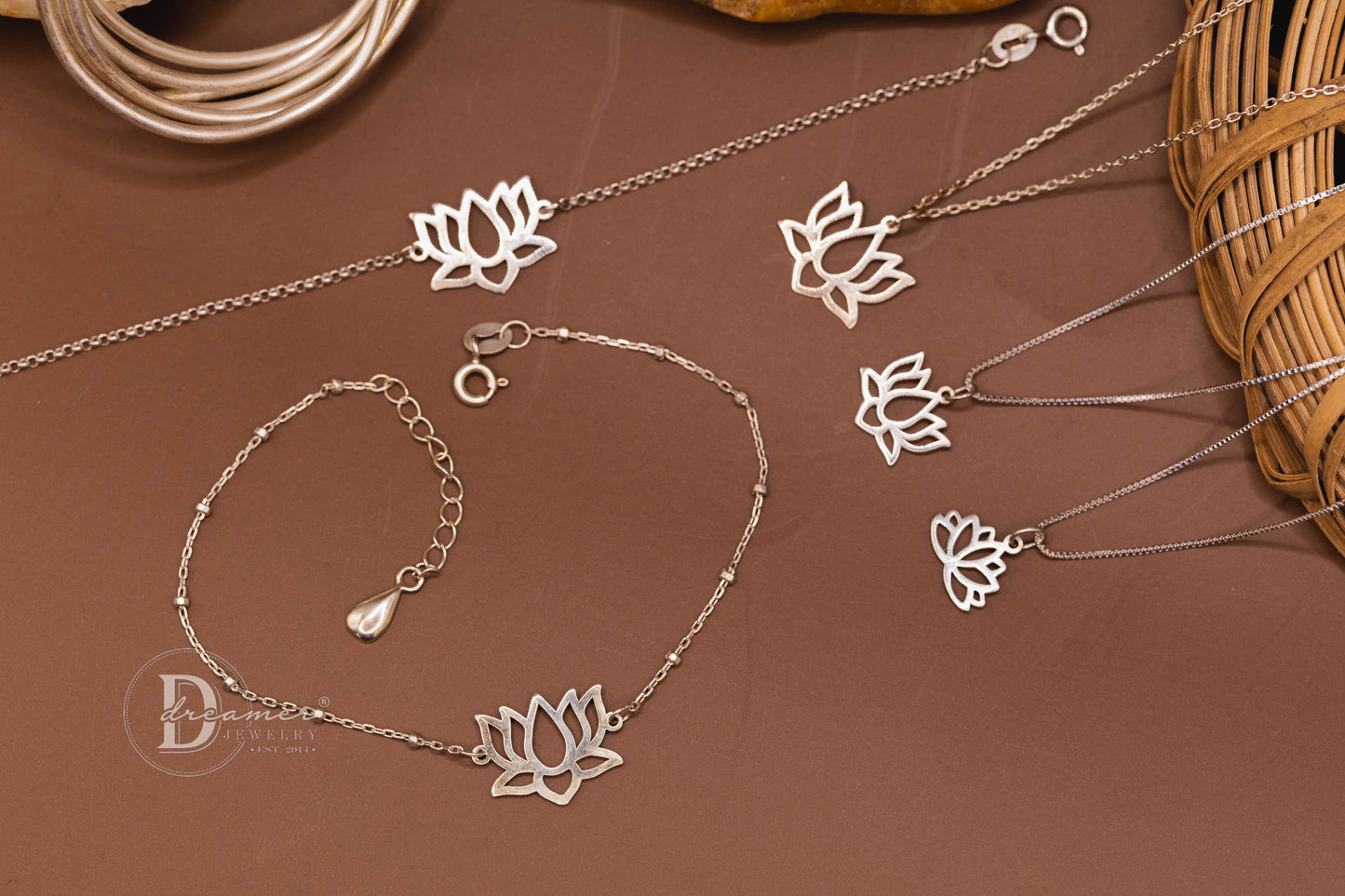 Tháp Mười Lotus 925 Sterling Silver Necklace - Vietnam Heritage Collection
