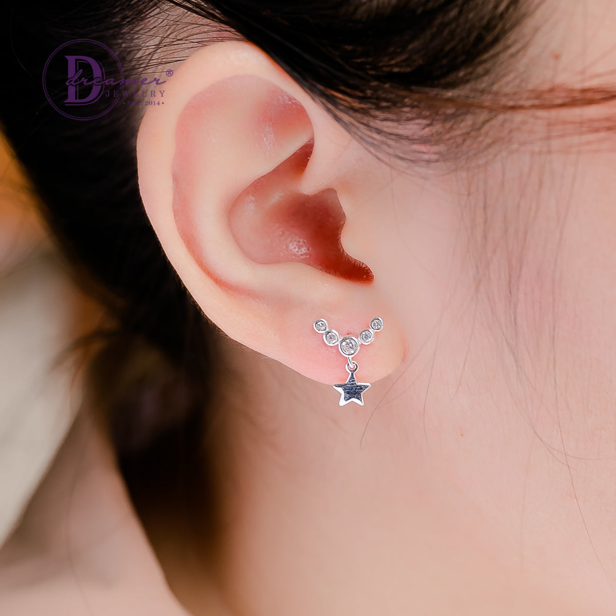 Bông Tai Ngôi Sao Lấp Lánh Bạc 925 - Silver Star Earrings 2167BTH