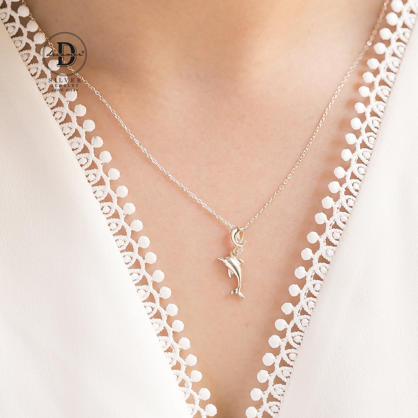 Dây Chuyền Cá Heo Bạc 925 - Dolphine Family Sterling Silver Necklace 1076DCH