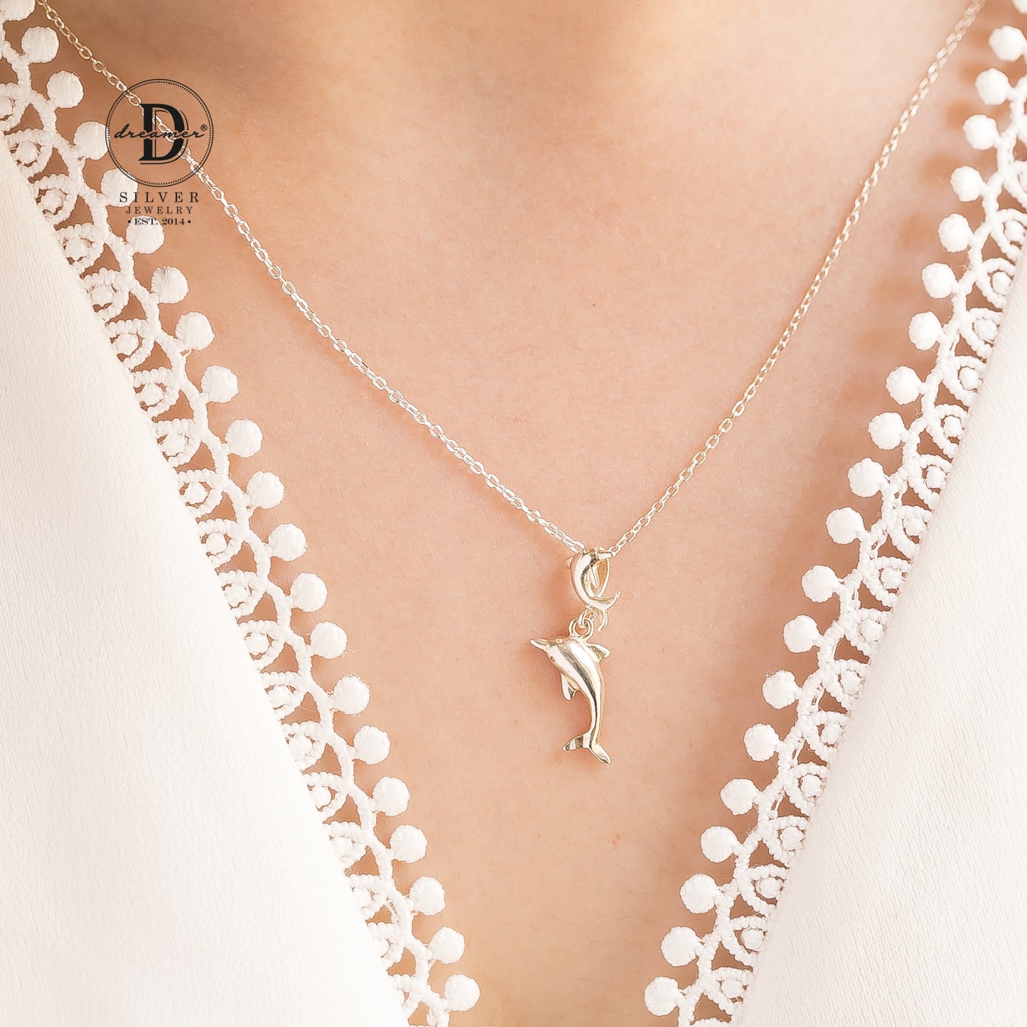 Dây Chuyền Cá Heo Bạc 925 - Dolphine Family Sterling Silver Necklace 1076DCH