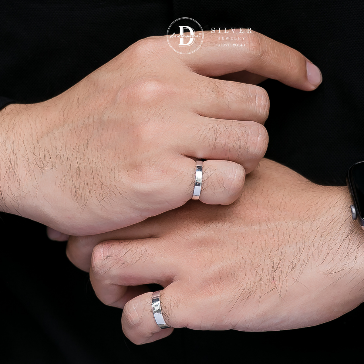 Nhẫn Bạc Bản Trơn Bóng Classic Nhiều Độ Dày – Nhẫn Cặp Unisex Tối Giản
