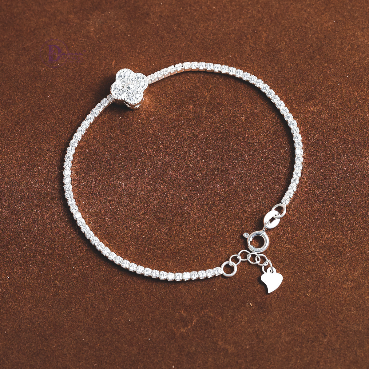 Lucky Clover Sterling Silver Bracelet For Women - Tennis Bracelet