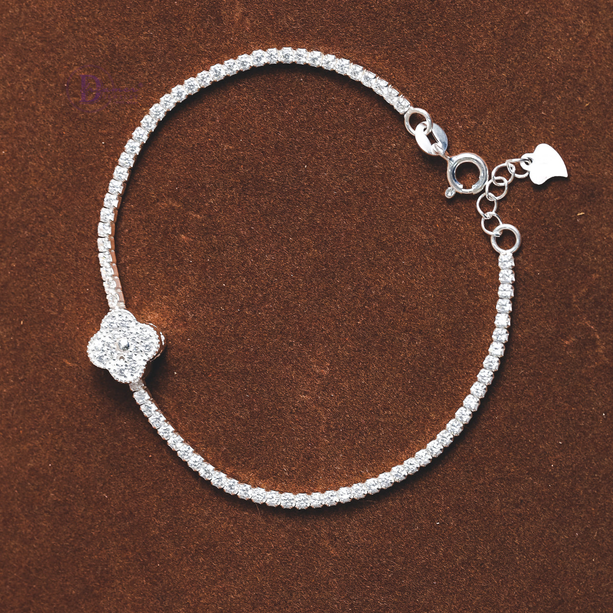 Lucky Clover Sterling Silver Bracelet For Women - Tennis Bracelet