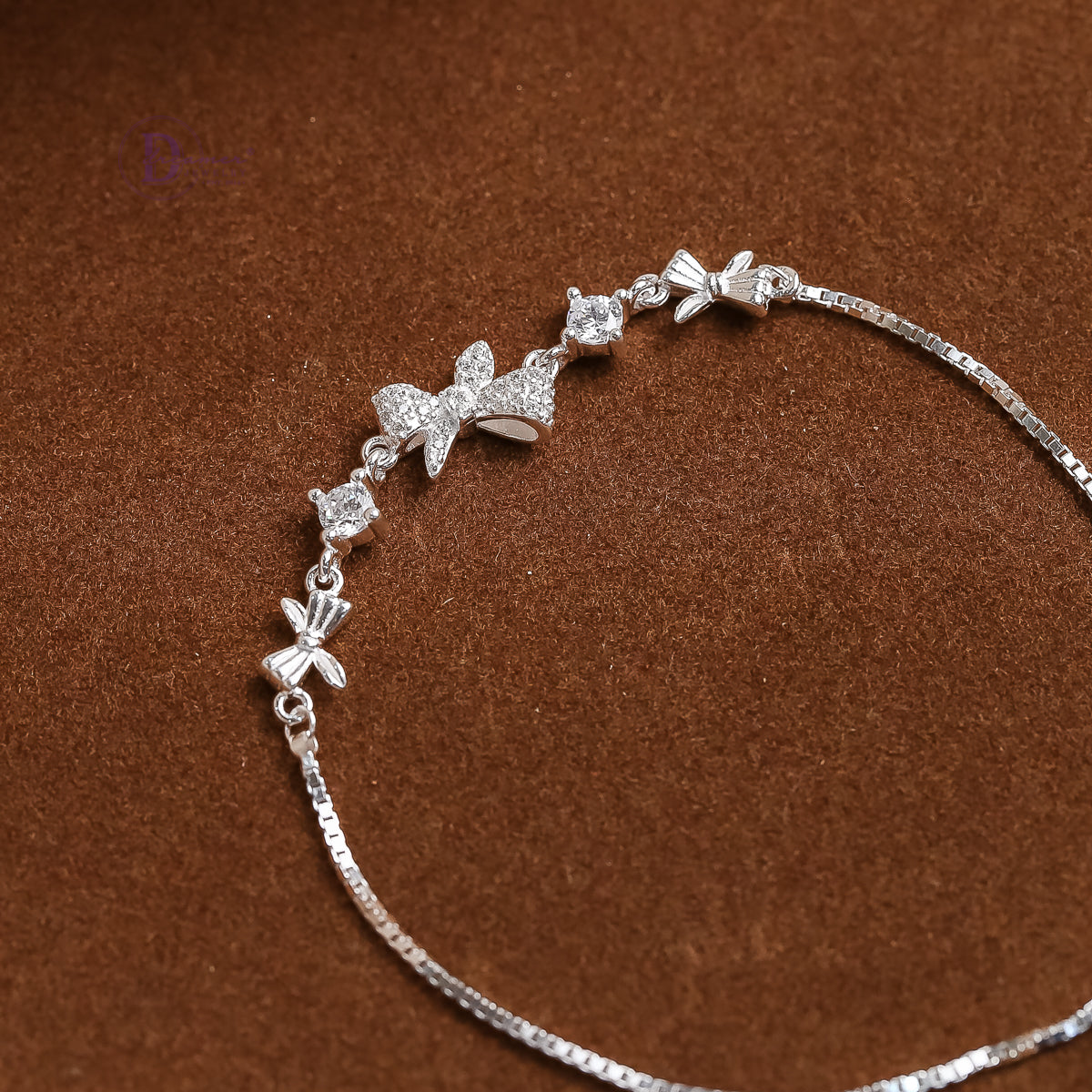 Bow Adjustable Silver Bracelet - Sterling Silver Bracelet For Women