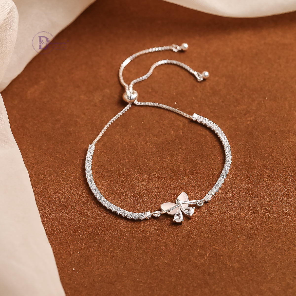 Butterfly Adjustable Silver Bracelet - Sterling Silver Bracelet For Women