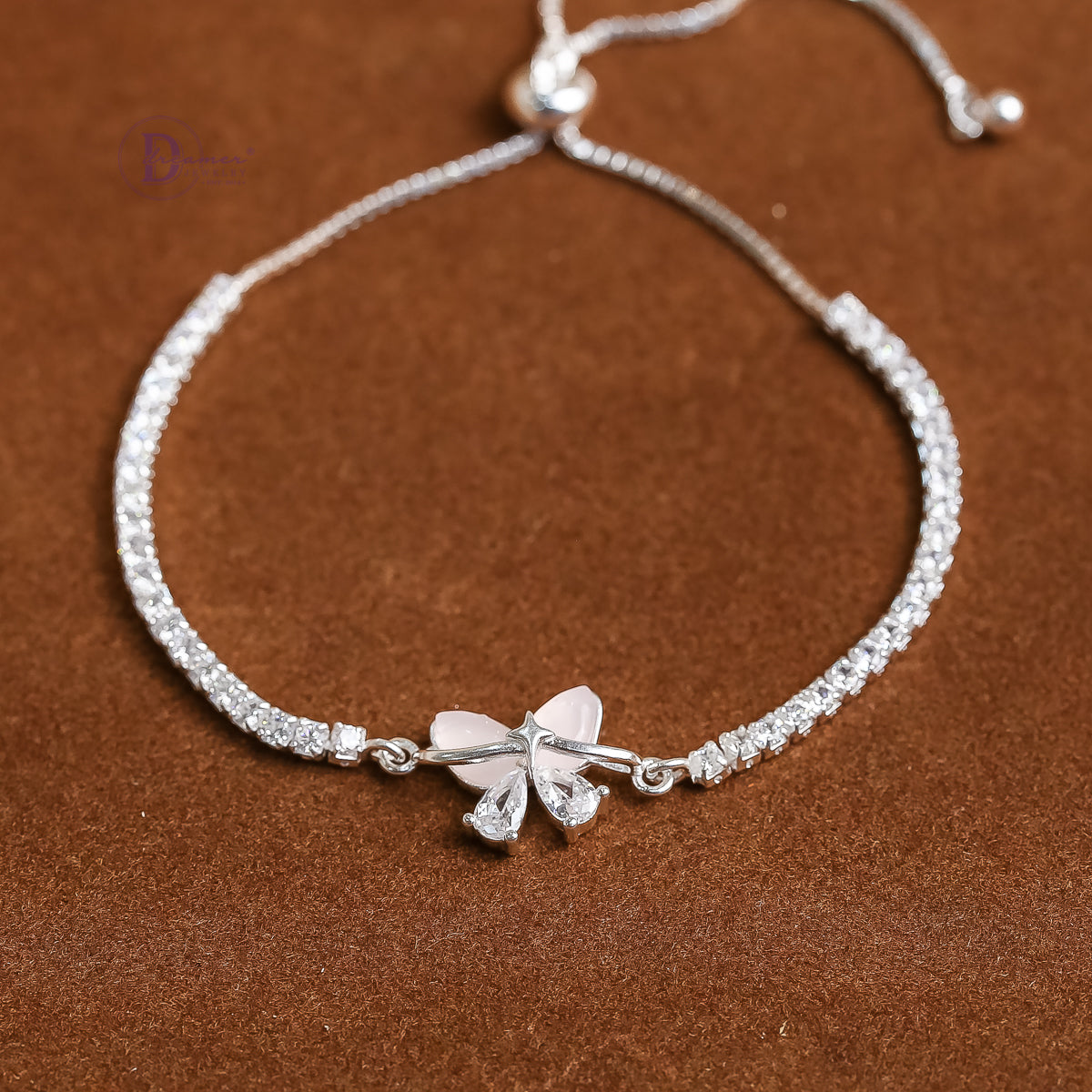 Butterfly Adjustable Silver Bracelet - Sterling Silver Bracelet For Women