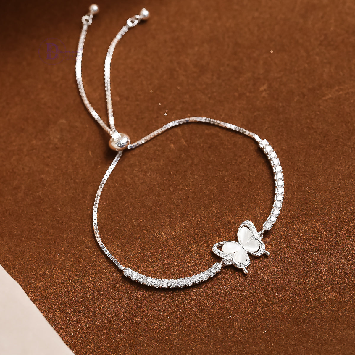 Butterfly Adjustable Silver Bracelet - Sterling Silver Bracelet For Women