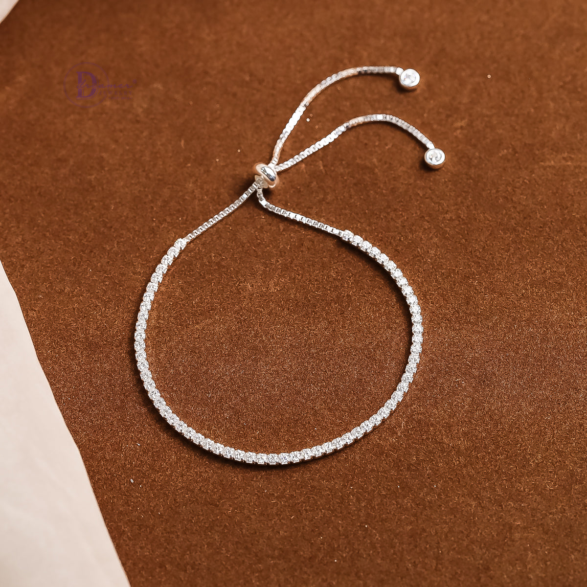 Lắc Tay Dây Rút 1 Hàng Đá Zirconia Tennis - Tennis Sterling Silver Bracelet DVT008