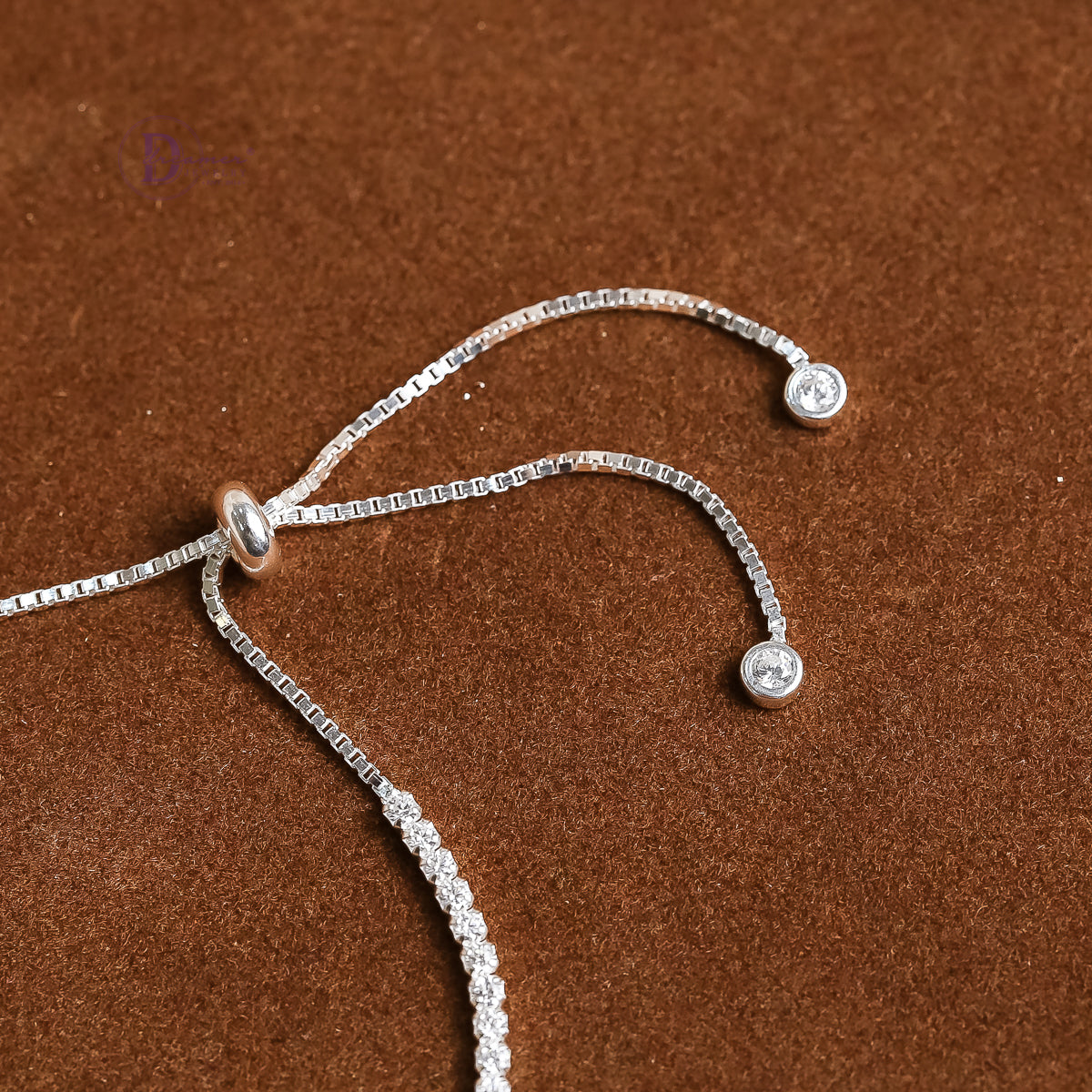 Lắc Tay Dây Rút 1 Hàng Đá Zirconia Tennis - Tennis Sterling Silver Bracelet DVT008