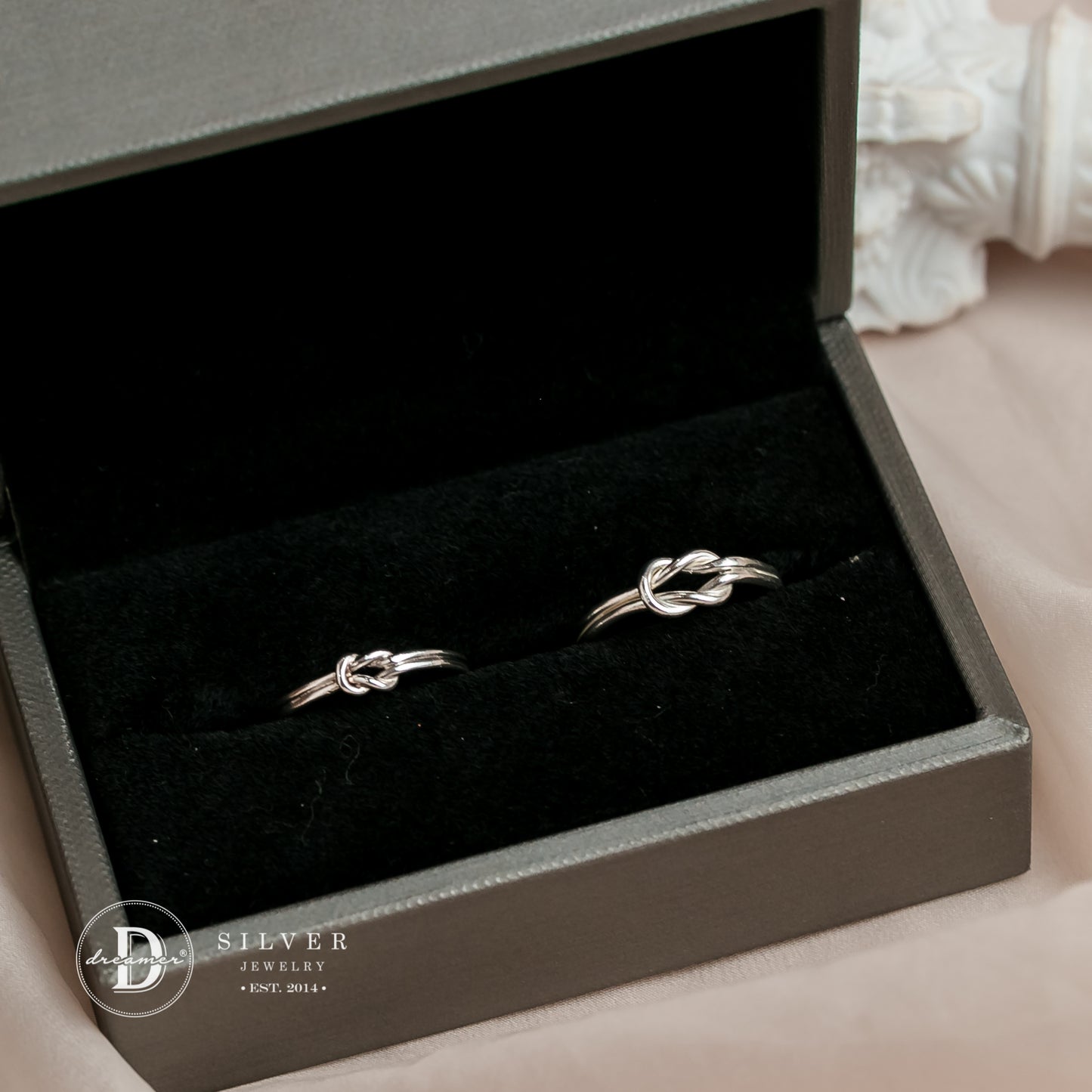 Nhẫn Cặp Minimal Love Knot - Sterling Silver Couple Rings 1343NT