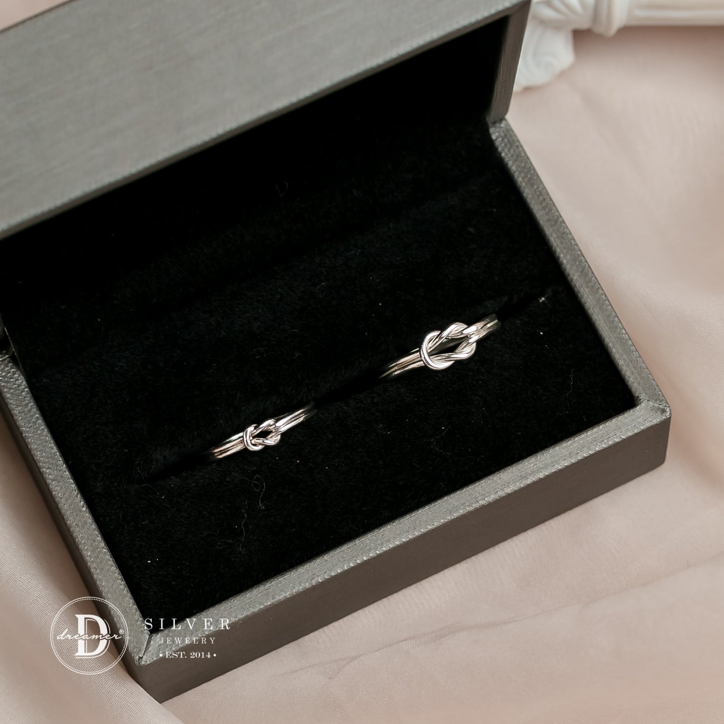 Nhẫn Cặp Minimal Love Knot - Sterling Silver Couple Rings 1343NT