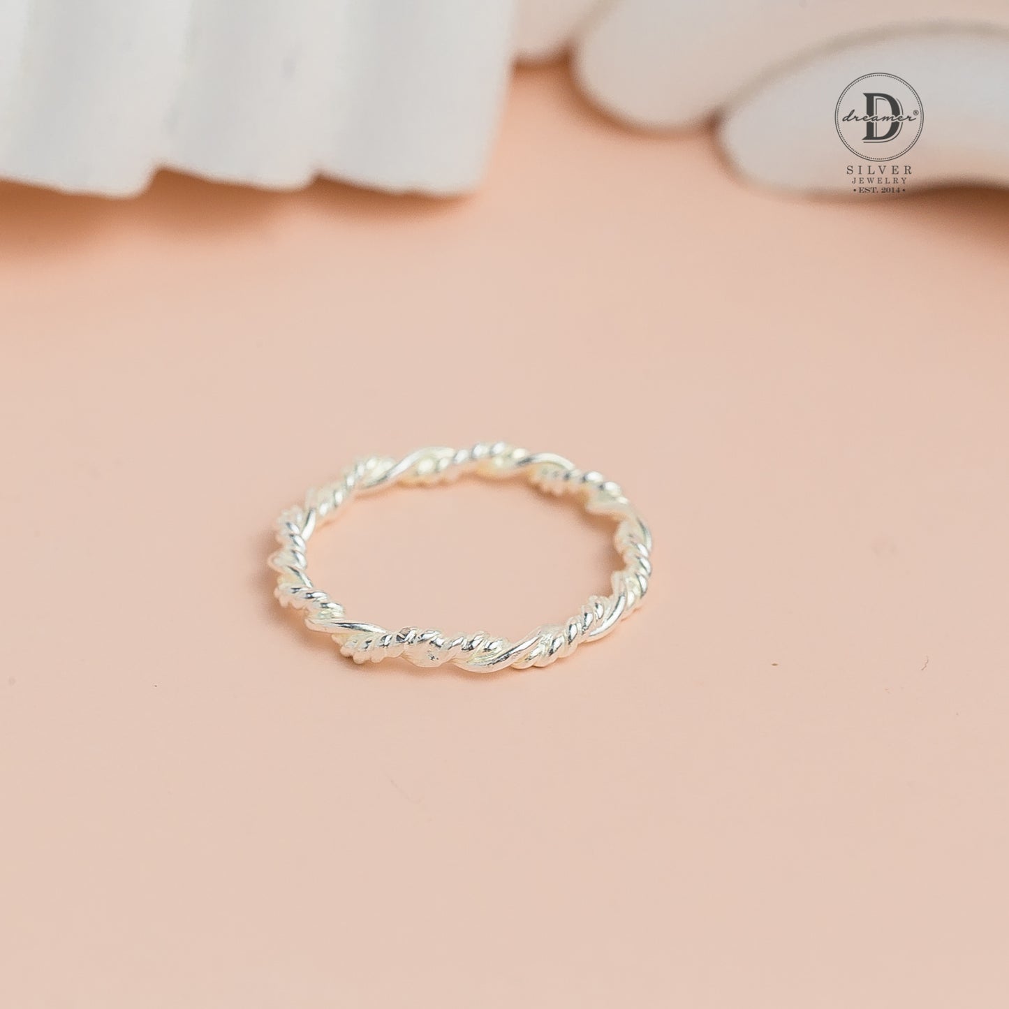 Handmade Minimal Twist Norah Sterling Silver Ring - Nhẫn Bạc 925 Kiểu Xoắn 3 Dày Dặn 1002NT