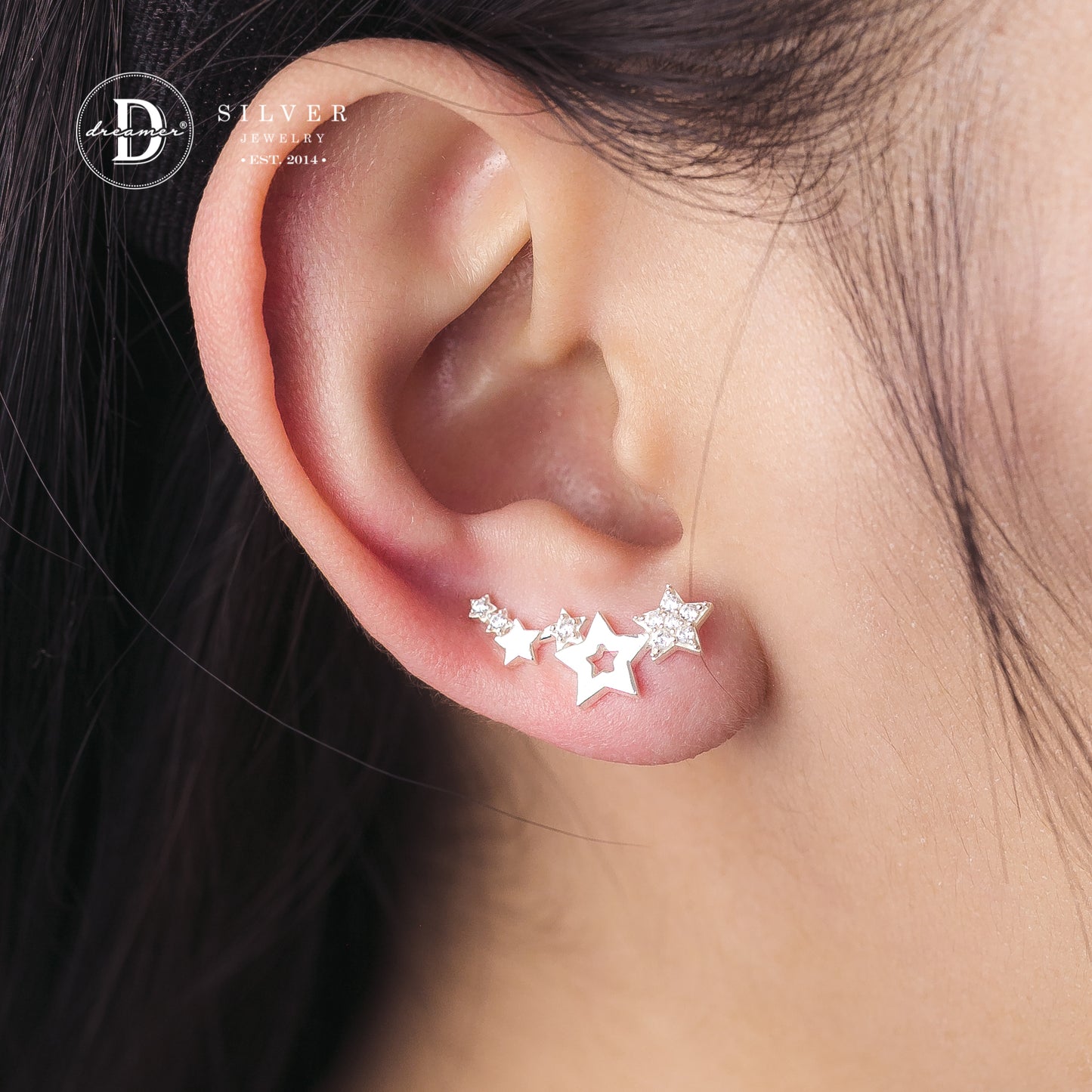Bông Tai Earclimber Dãy Ngôi Sao - Star Galaxy Earclimbers Earrings