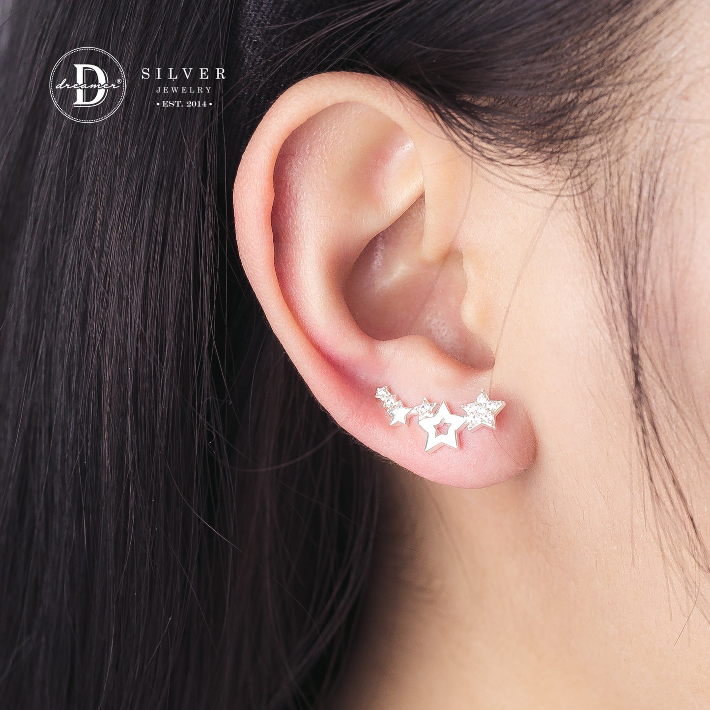 Bông Tai Earclimber Dãy Ngôi Sao - Star Galaxy Earclimbers Earrings