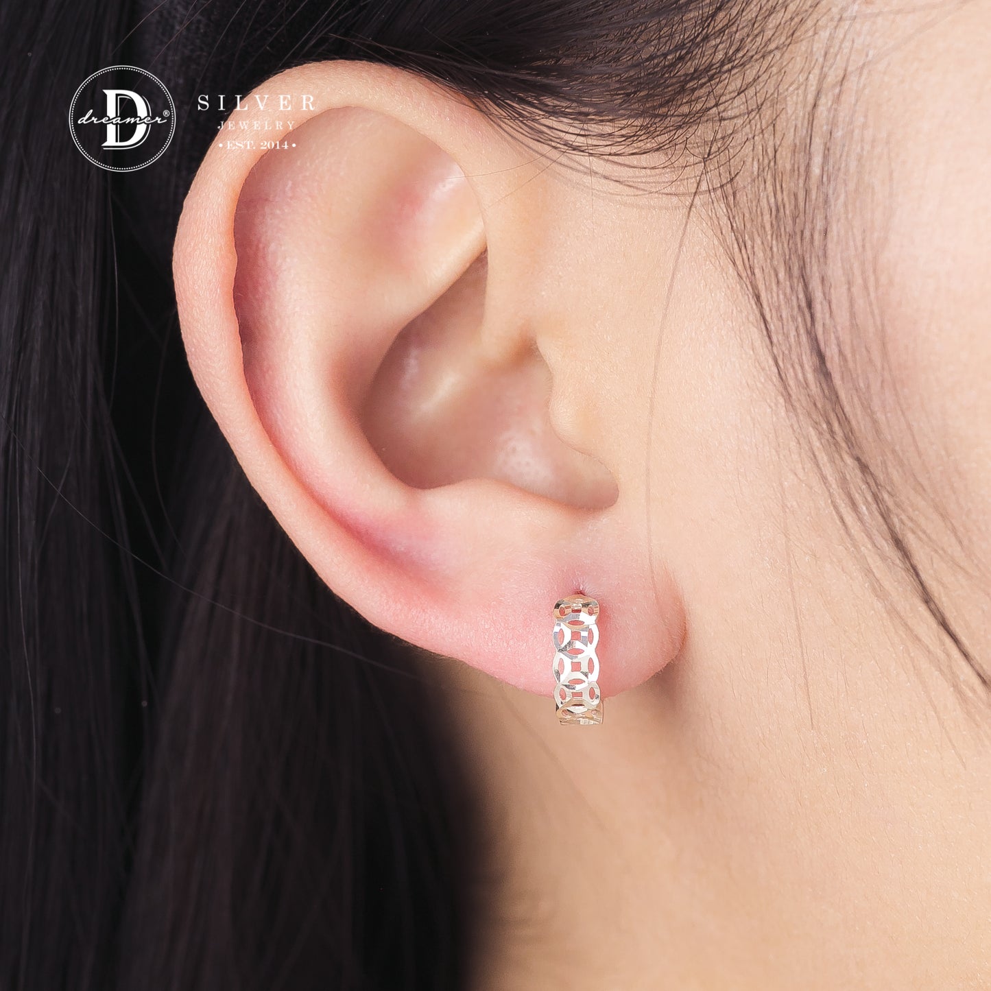 Bông Tai Khoen Kim Tiền 12mm - Lucky Coin Silver Earrings