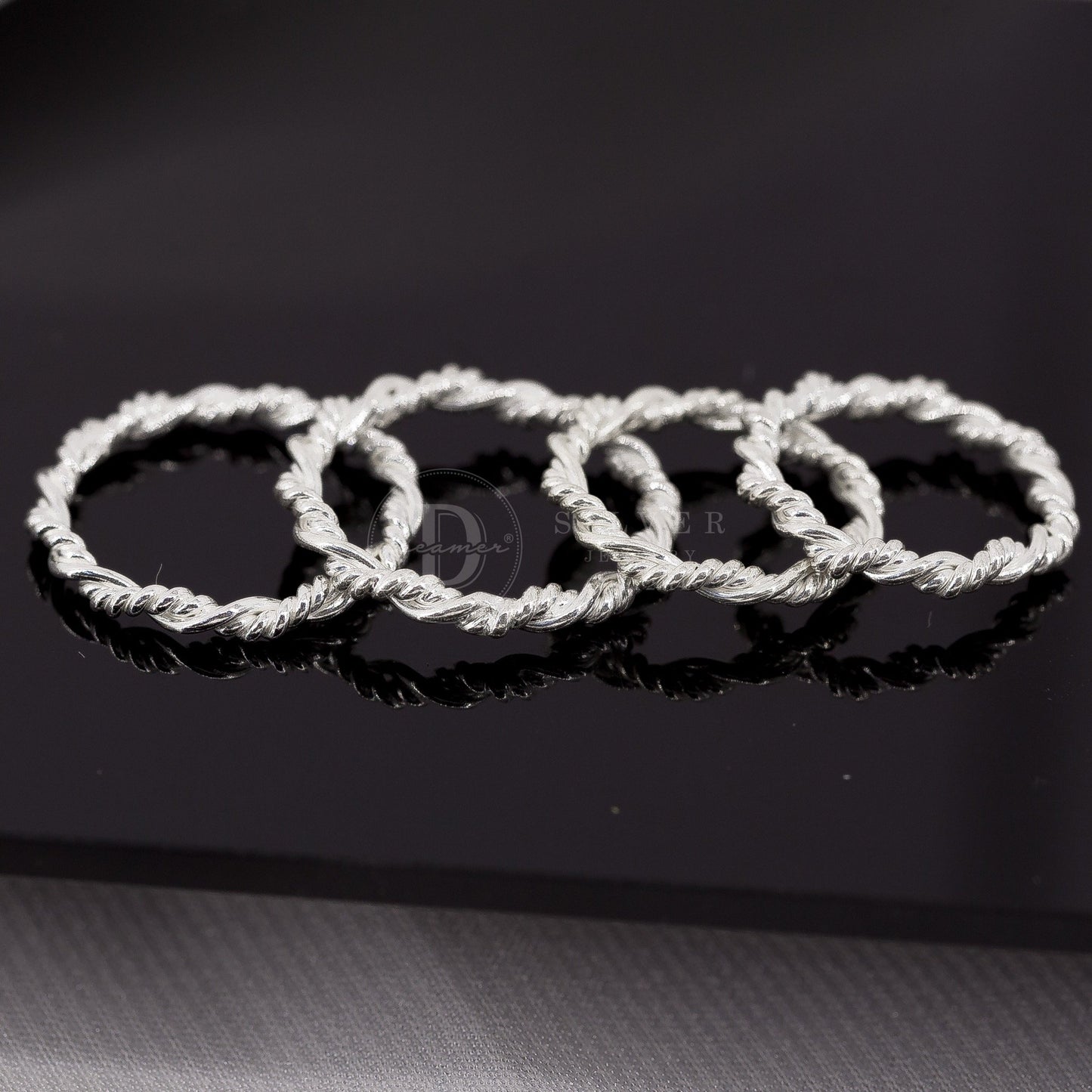 Handmade Minimal Twist Norah Sterling Silver Ring - Nhẫn Bạc 925 Kiểu Xoắn 3 Dày Dặn 1002NT
