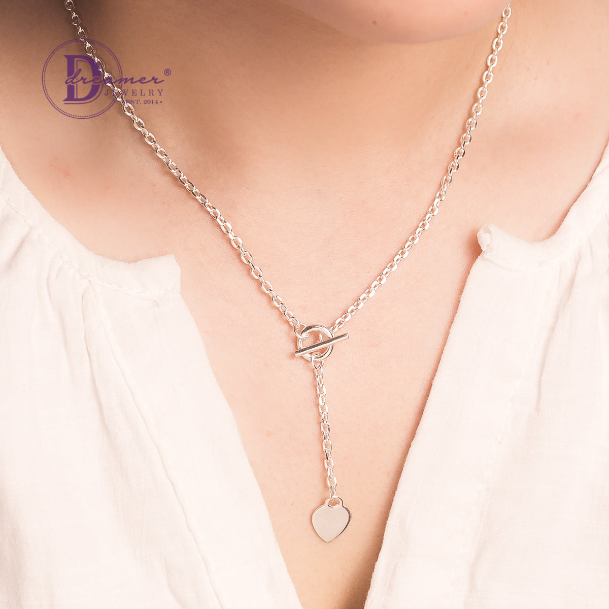 Dây Chuyền Khoá Trái Tim Dây Xích Dày Bạc 925 - Chloe Heart Lock Thick Silver Chain Necklace