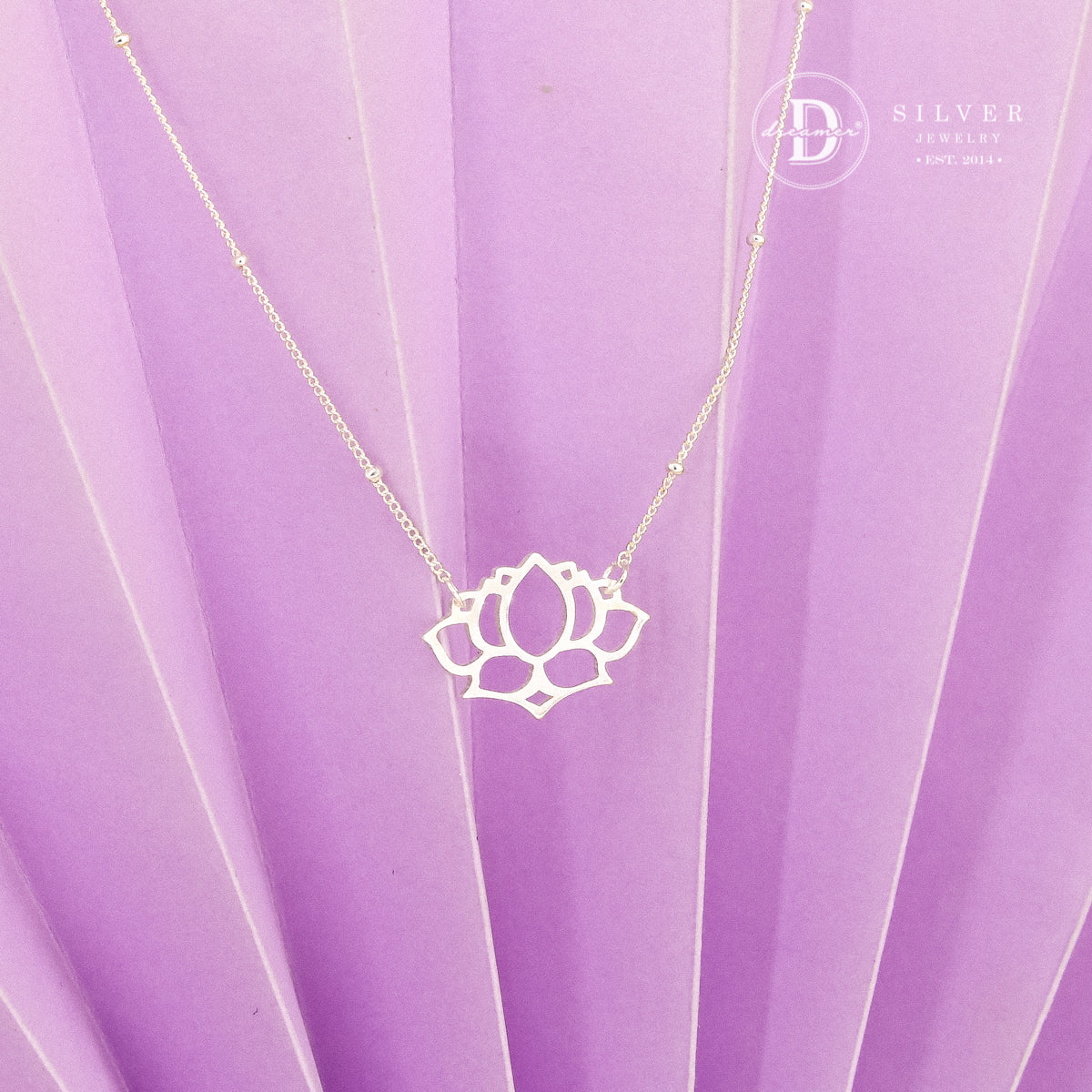 Dây Chuyền Hoa Sen Việt Nam Bạc 925 - Vietnam Lotus Sterling Silver Necklace