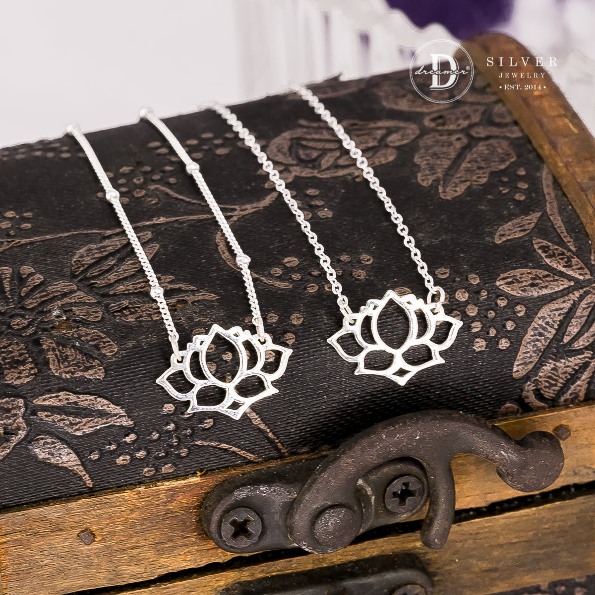 Dây Chuyền Hoa Sen Việt Nam Bạc 925 - Vietnam Lotus Sterling Silver Necklace
