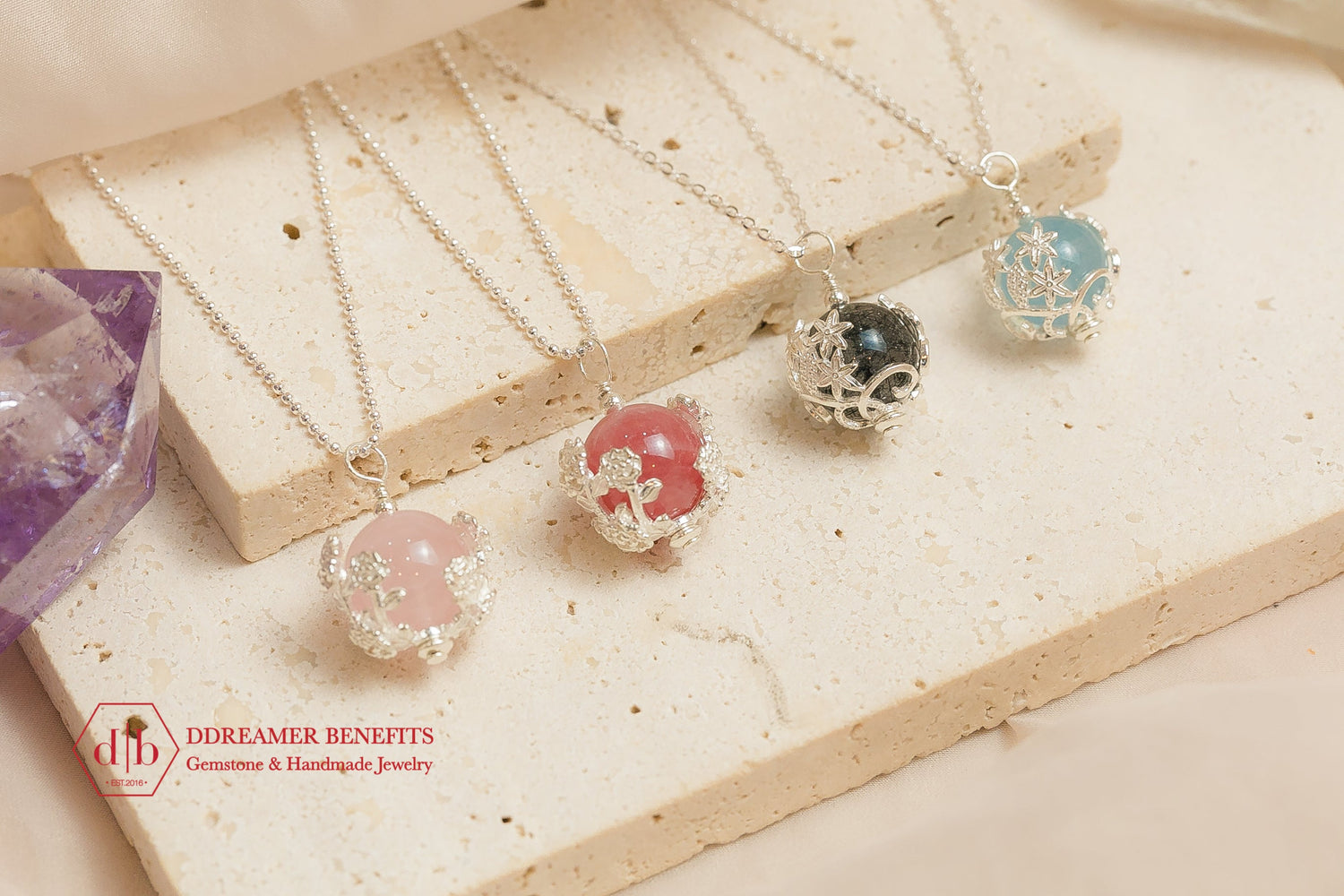 Dây Chuyền Đá Thiên Nhiên Bạc 925