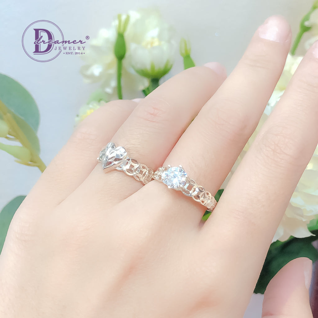 Nhẫn Kim Tiền Trái Tim Móc Máy - Silver Ring 2467NT