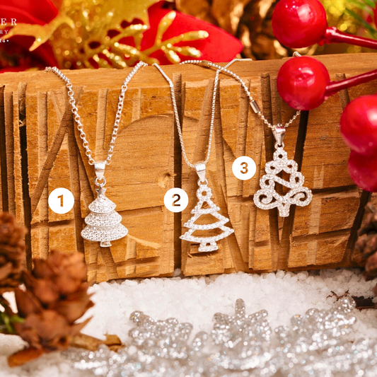 Dây Chuyền Cây Thông Noel Dễ Thương - Silver Christmas Tree Necklaces Collection