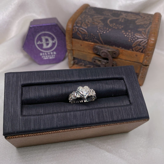 Nhẫn Kim Tiền Trái Tim Móc Máy - Silver Ring 2467NT