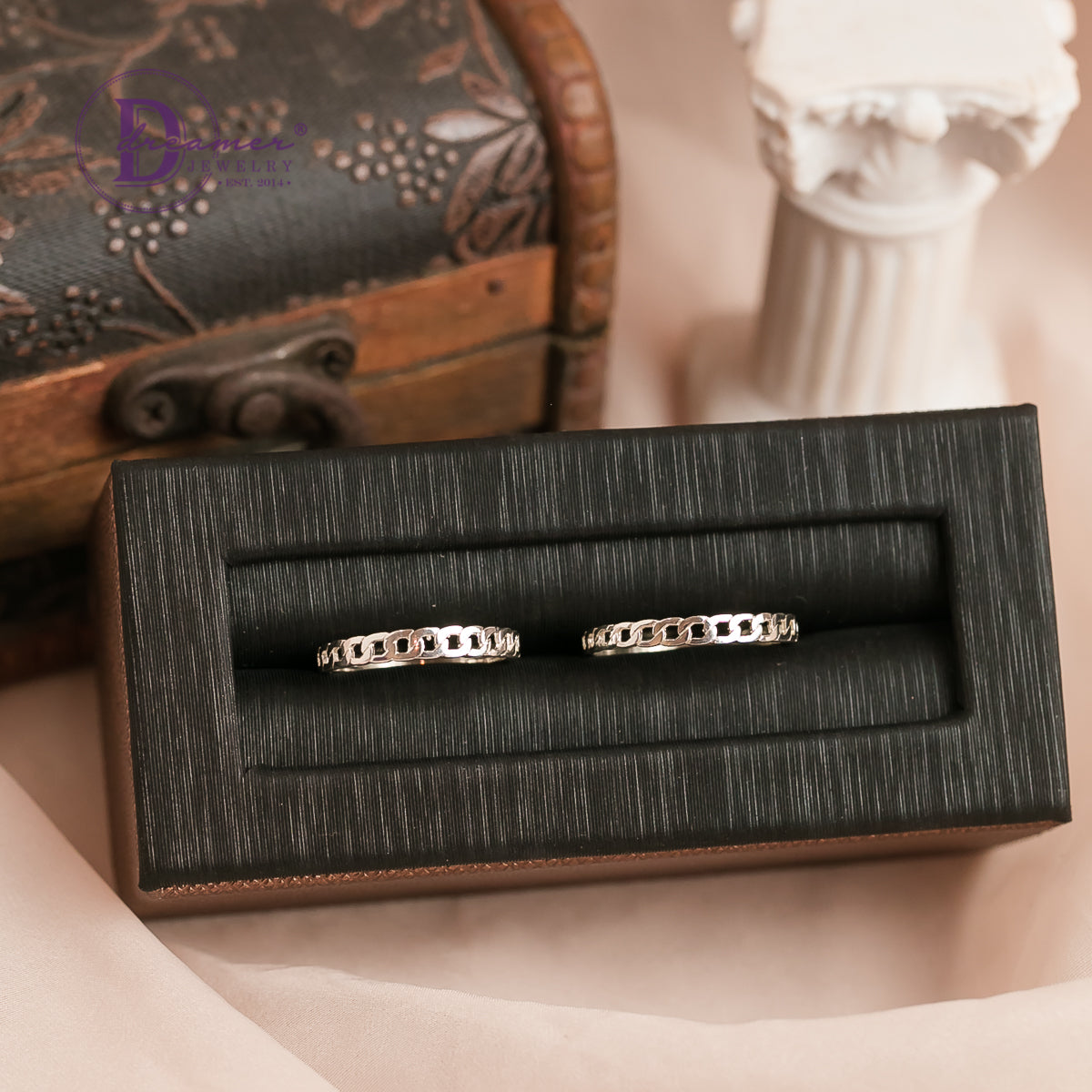 Nhẫn Đôi Connecting Chain (Trơn) - Couple Rings 2097NT