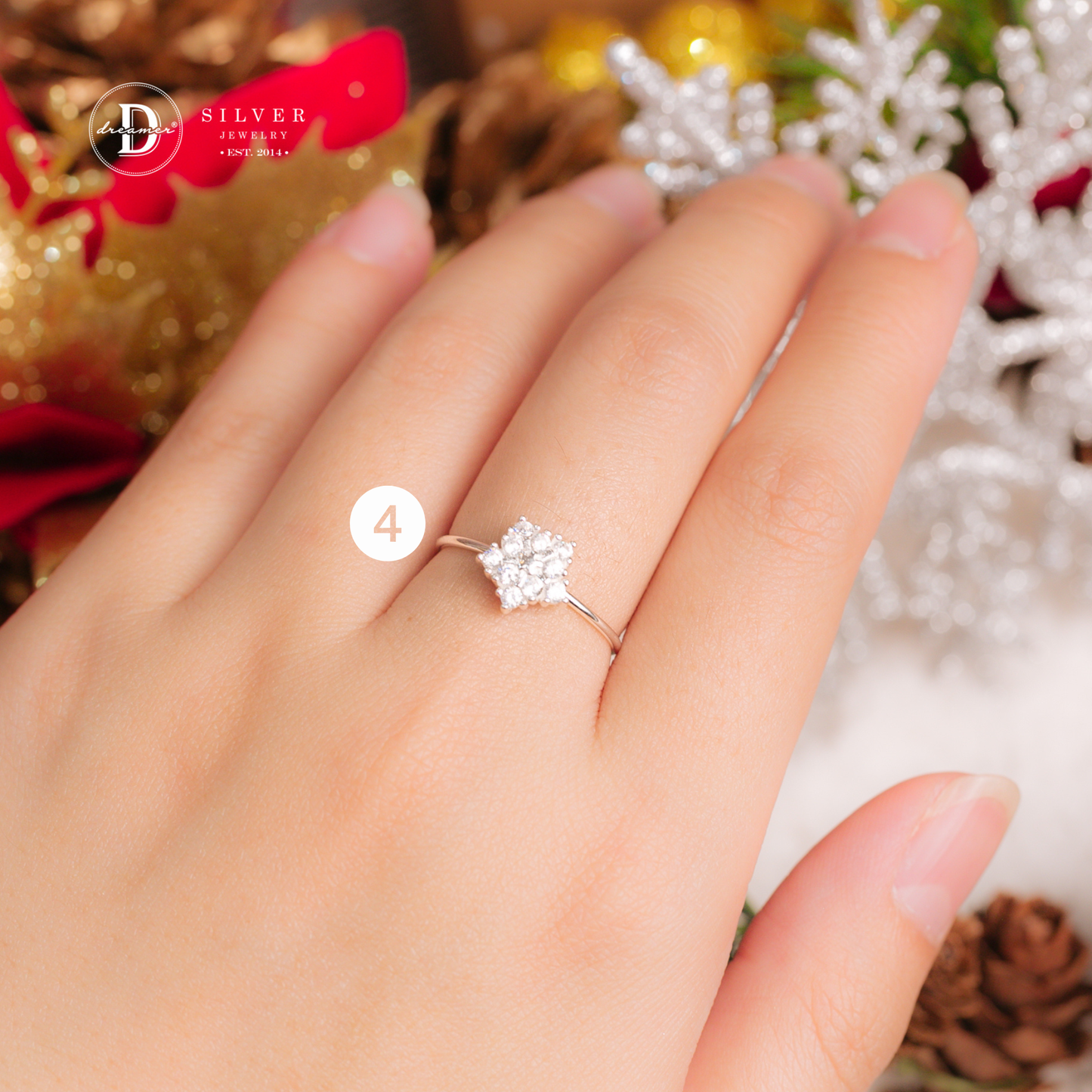 Snowflake Rings - Sterling Silver - Nhẫn Hoa Tuyết - Quà Giáng Sinh