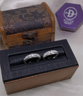 Nhẫn Đôi Bản 2 Đá Baguette & Đá Chủ Tròn - Couple Rings N008