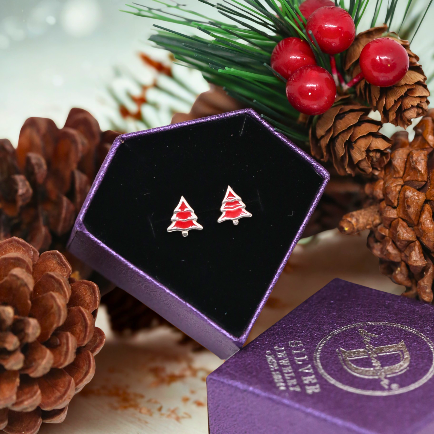 Christmas Earrings - Sterling Silver - Quà tặng Giáng Sinh