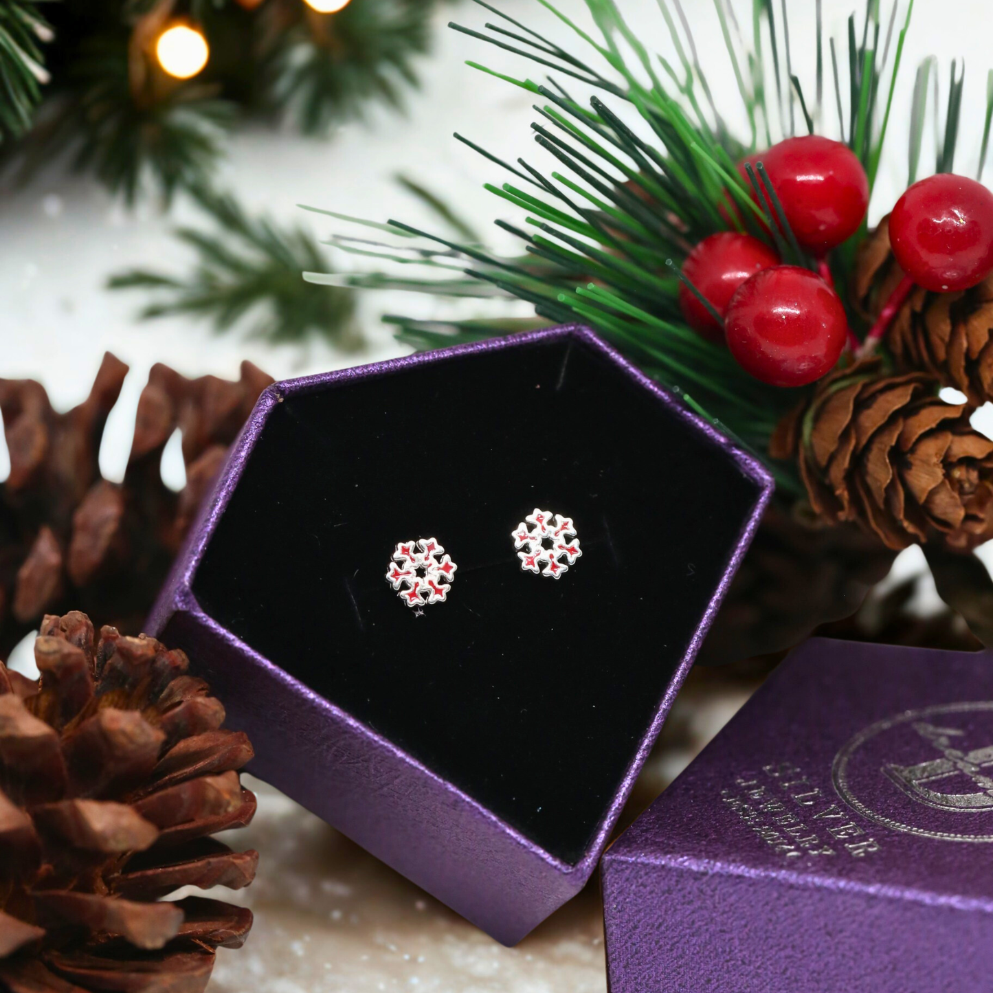 Christmas Earrings - Sterling Silver - Quà tặng Giáng Sinh