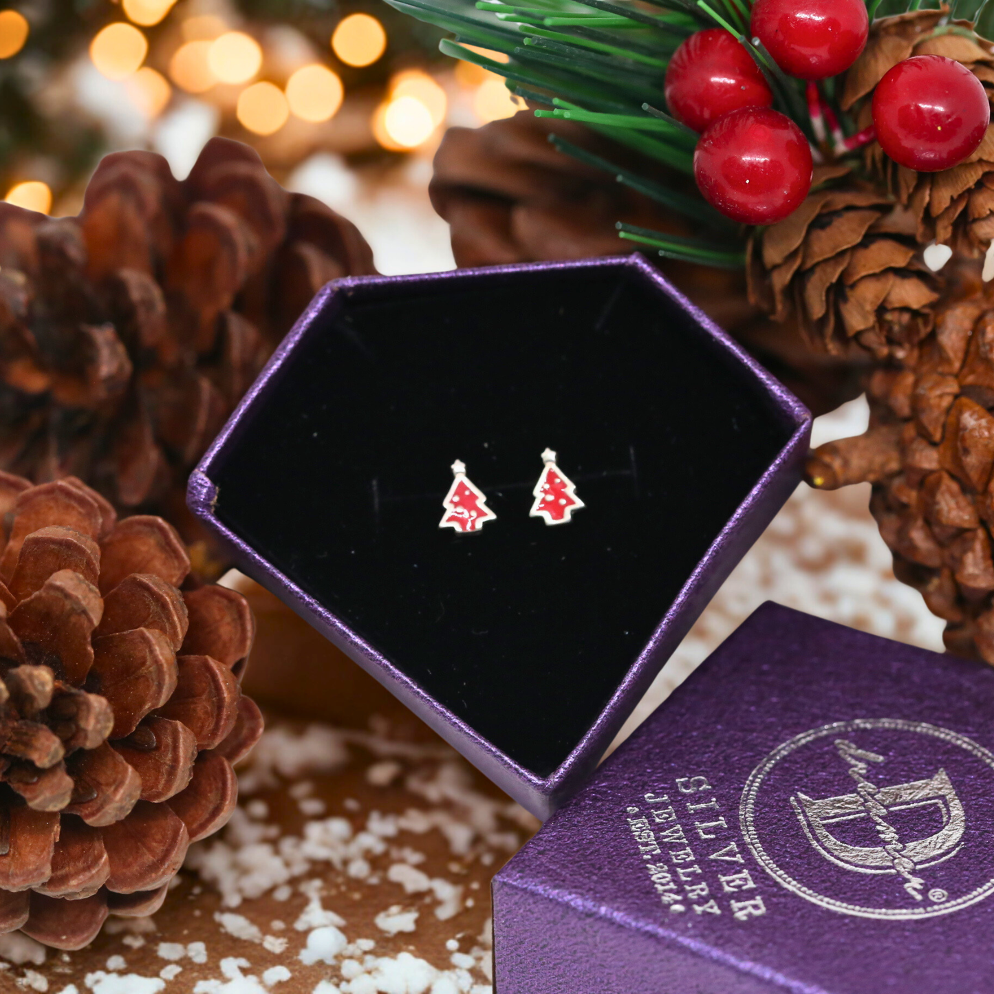 Christmas Earrings - Sterling Silver - Quà tặng Giáng Sinh