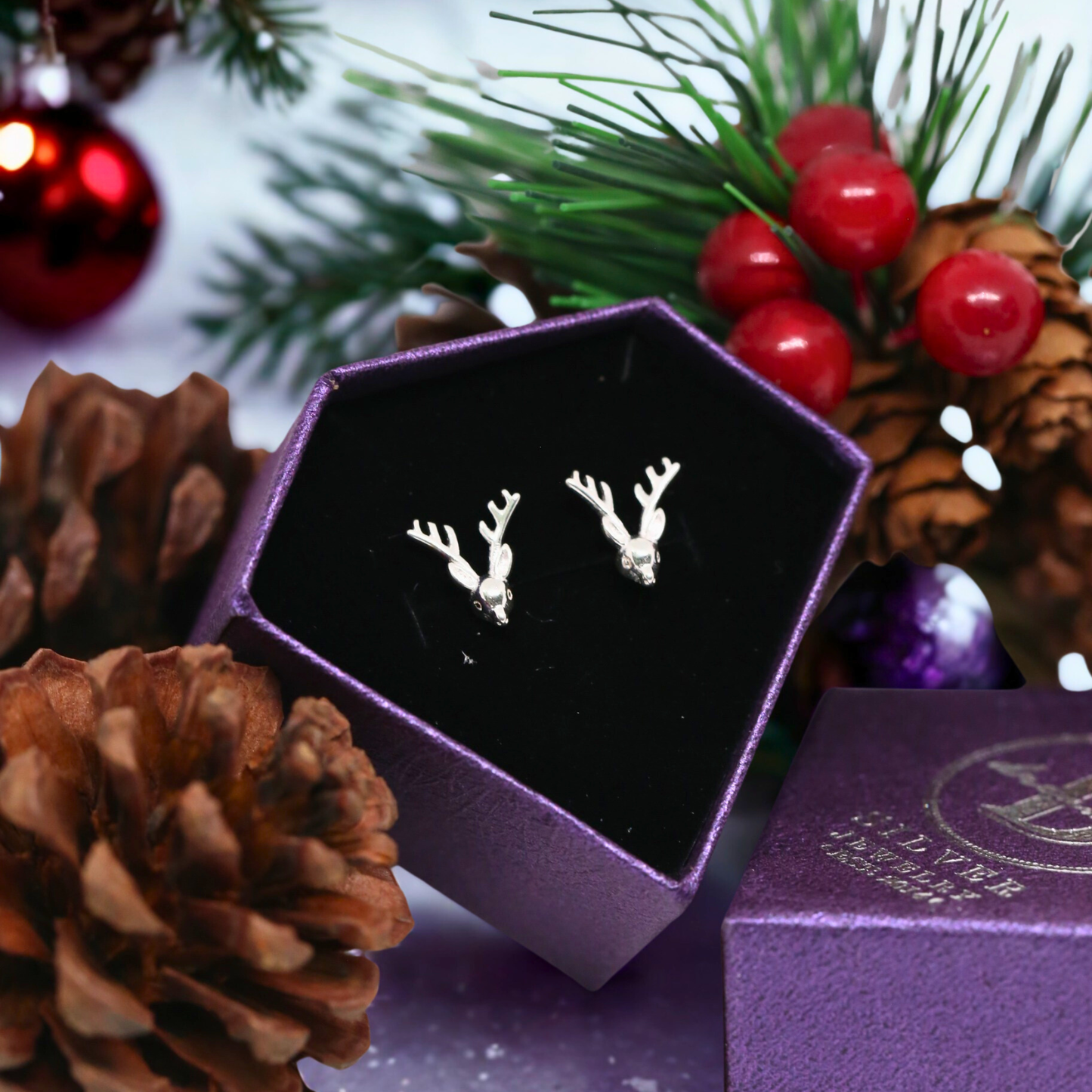 Christmas Earrings - Sterling Silver - Quà tặng Giáng Sinh