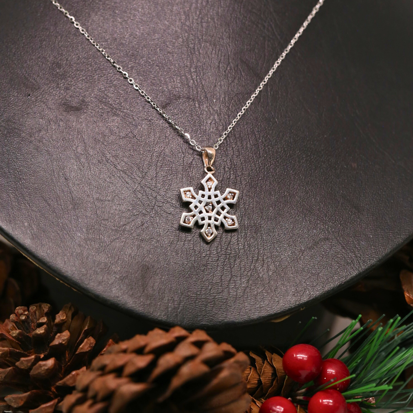 Dây Chuyền Bông Tuyết Lấp Lánh - Snowflake Silver Necklace