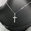 Dây Chuyền Thánh Giá Nhọn - Sparkling 2 Line Stones Cross Necklace - MDC477
