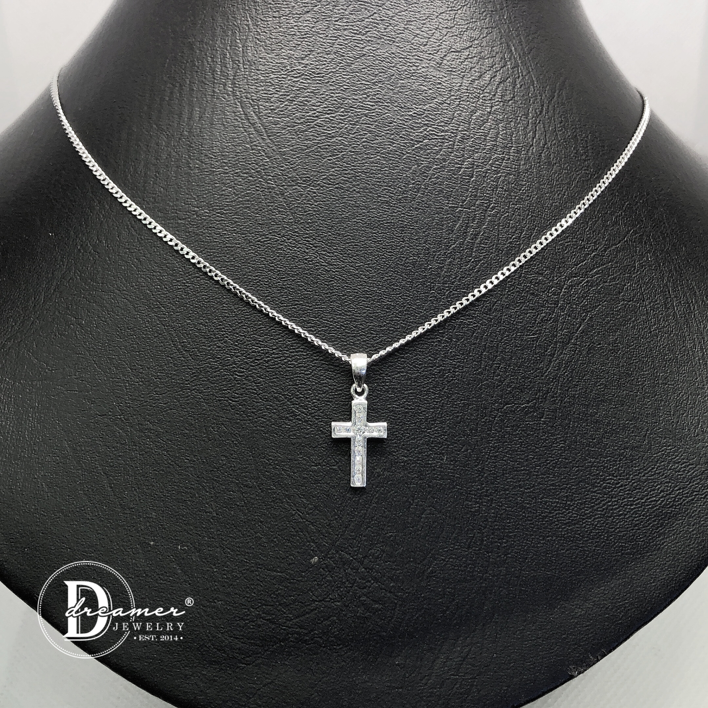 Dây Chuyền Thánh Giá Đính Đá - Mini Cross Silver Pendant Necklace - MDC032