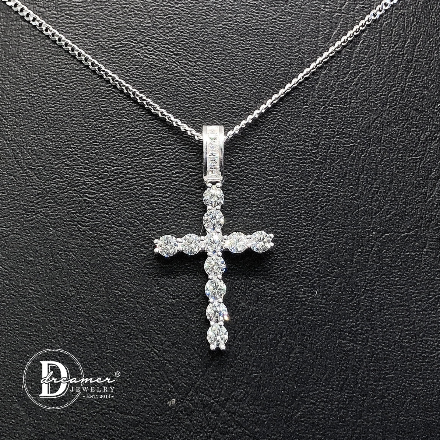 Dây Chuyền Thánh Giá Đính Đá - Sparkling Cross Silver Pendant Necklace - MDC572