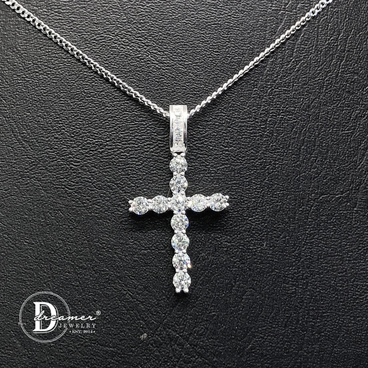 Dây Chuyền Thánh Giá Đính Đá - Sparkling Cross Silver Pendant Necklace - MDC572