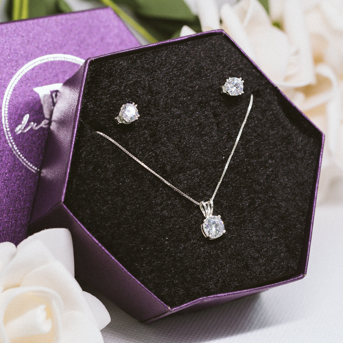 [Women's Day Gift] Bộ Trang Sức Bạc Cao Cấp 925 - Quà 20.10 - Bộ Đá CZ Lấp Lánh