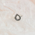 Nhẫn Giọt Nước Oxy Hoá Đen Cá Tính Bạc 925 - Teardrop Black Twist Ring 925 Sterling Silver Ring - 1637NT