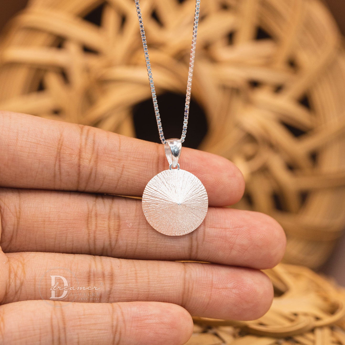Dây Chuyền Bạc 925 Mặt Nón Lá (18mm) - Nón Lá 925 Sterling Silver Pendant Necklace (18mm)