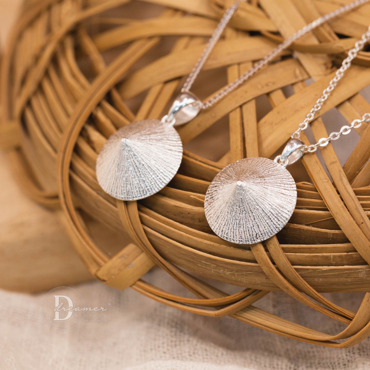 Dây Chuyền Bạc 925 Mặt Nón Lá (18mm) - Nón Lá 925 Sterling Silver Pendant Necklace (18mm)