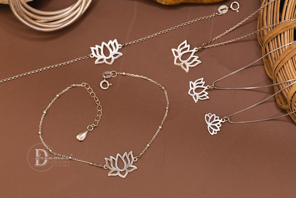Dây Chuyền Bạc 925 Tháp Mười Lotus - Sen Non Tháp Mười