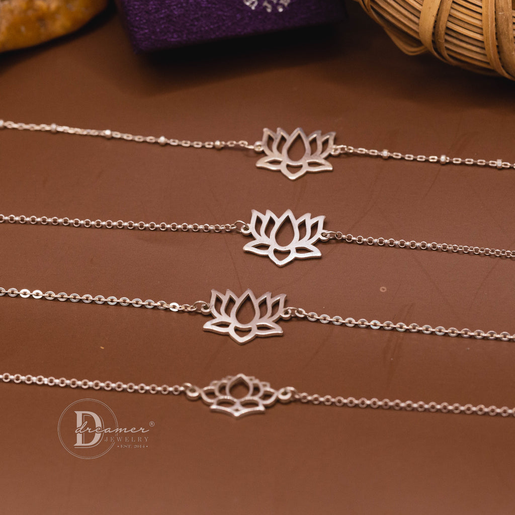 Tháp Mười Lotus 925 Sterling Silver Bracelet - Vietnam Heritage Collection