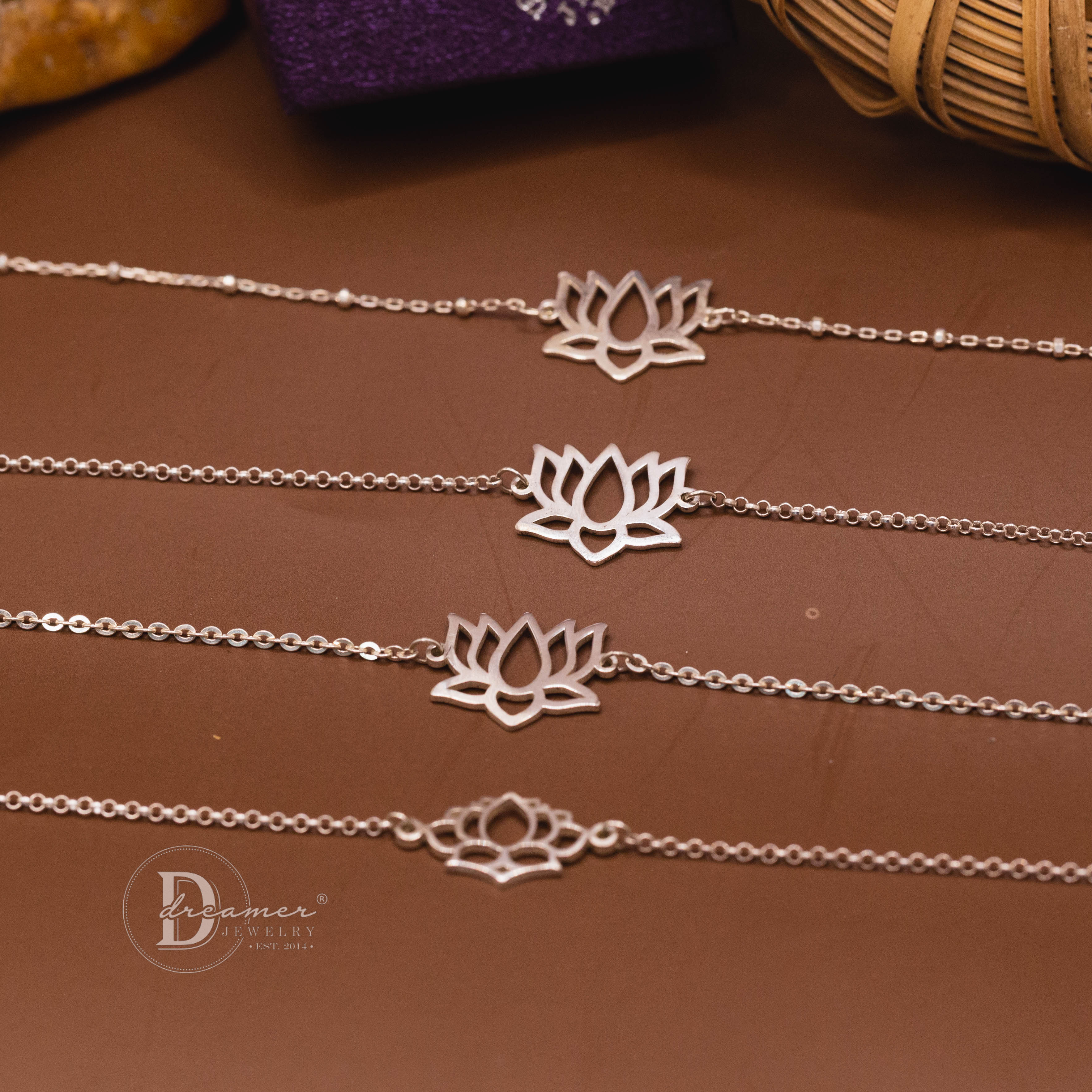 Tháp Mười Lotus 925 Sterling Silver Bracelet - Vietnam Heritage Collection