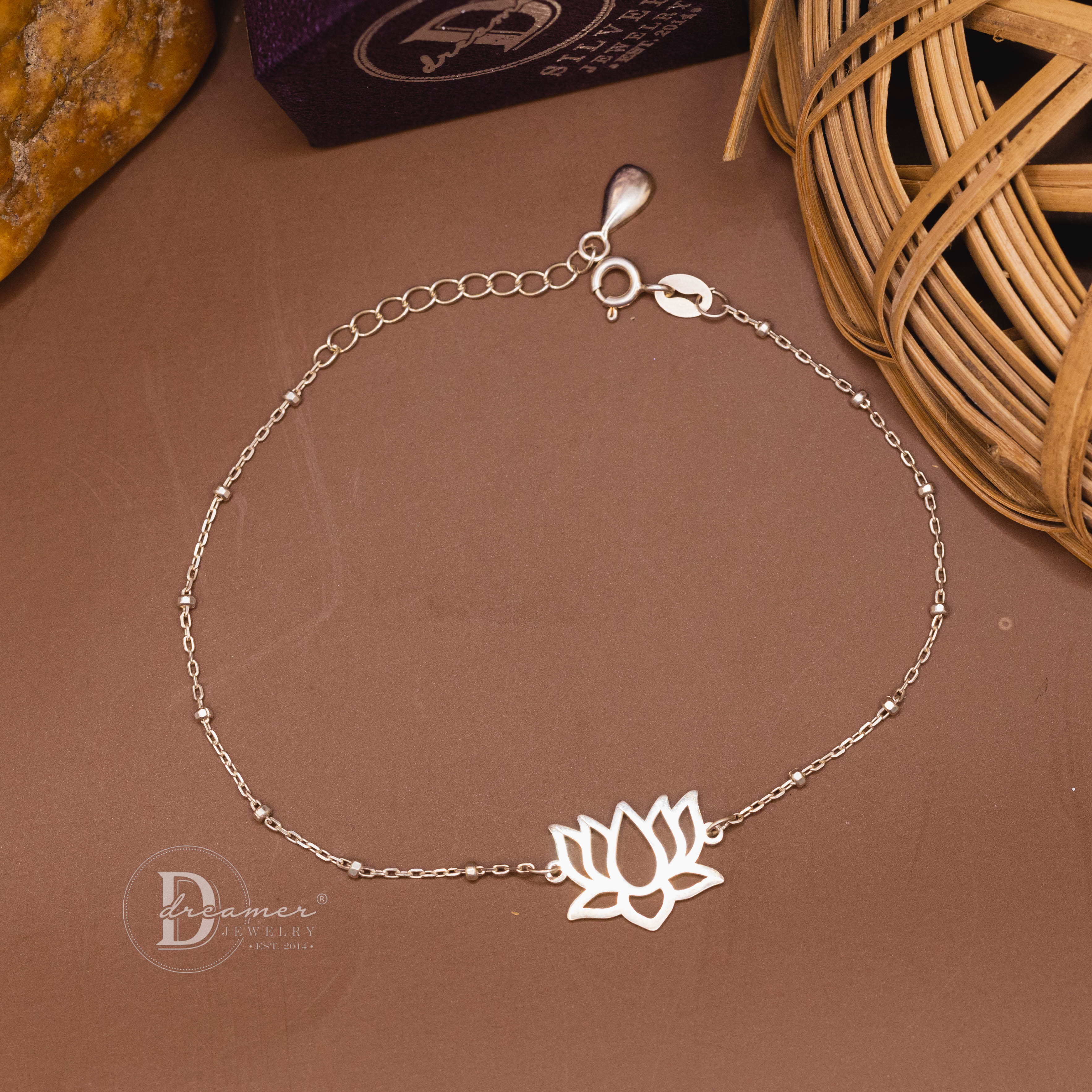 Tháp Mười Lotus 925 Sterling Silver Bracelet - Vietnam Heritage Collection
