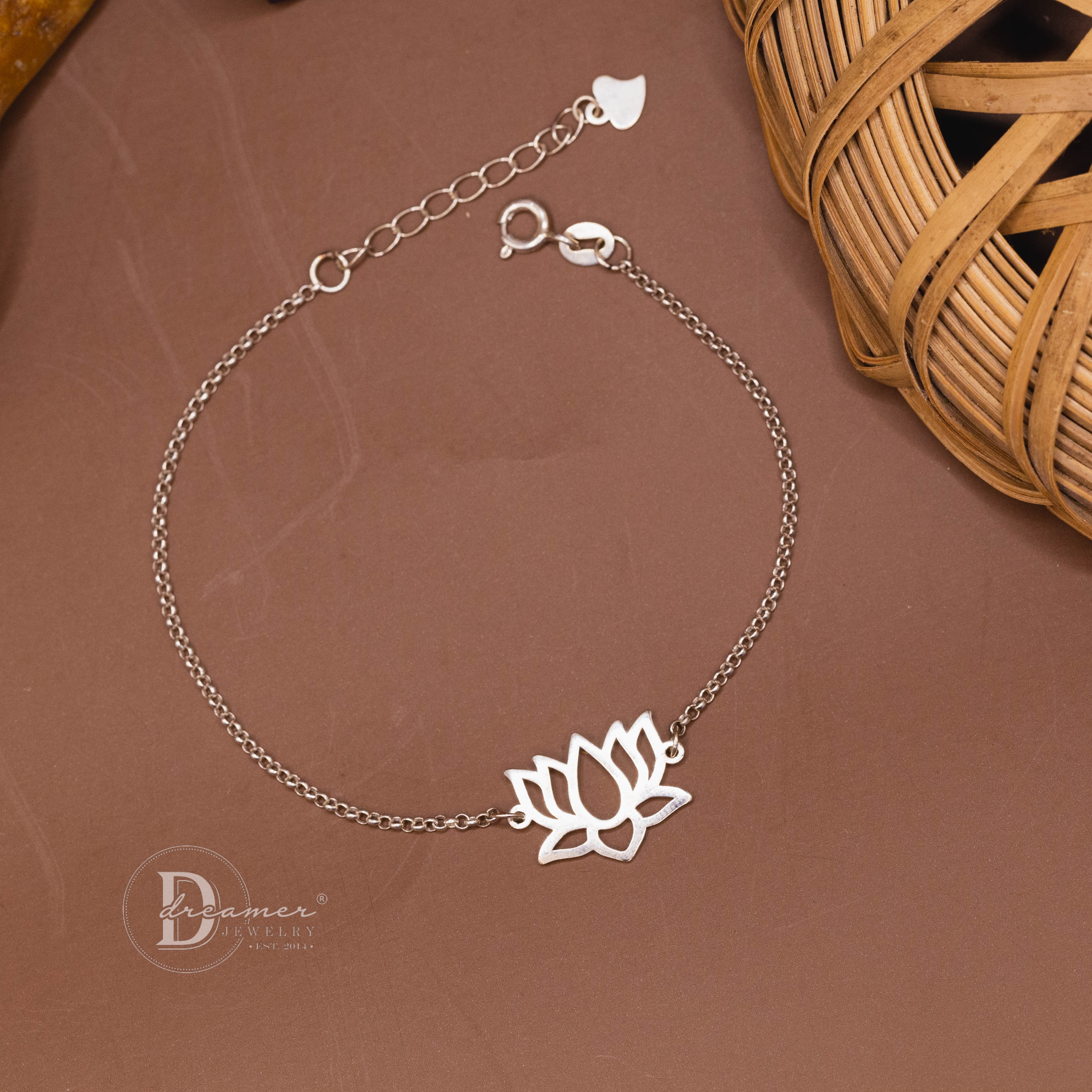Tháp Mười Lotus 925 Sterling Silver Bracelet - Vietnam Heritage Collection