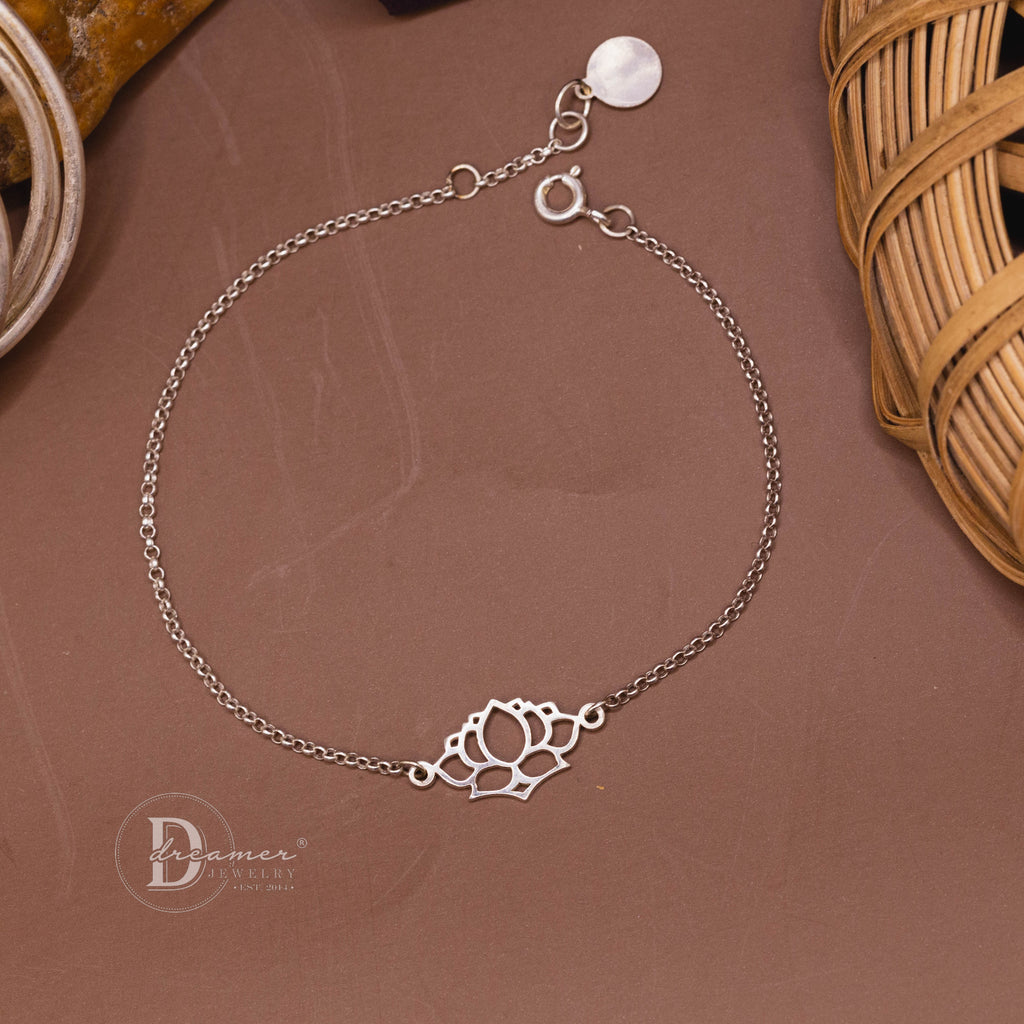 Mekong Delta Blooming Lotus 925 Silver Bracelet - Vietnam Heritage Collection