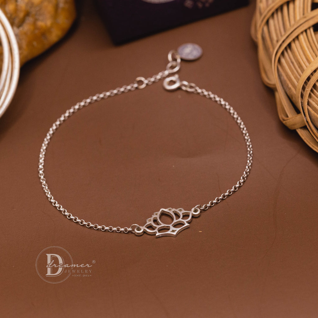 Mekong Delta Blooming Lotus 925 Silver Bracelet - Vietnam Heritage Collection
